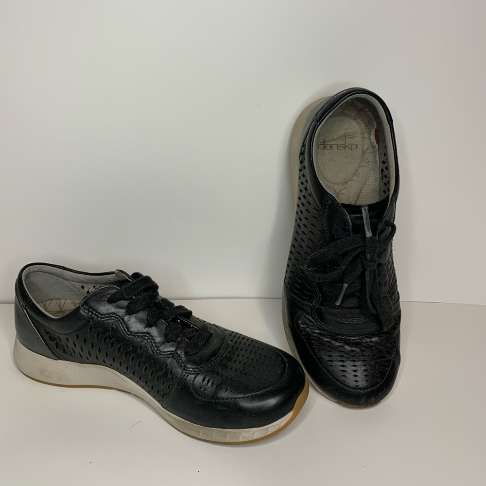 Dansko Charlie Black Leather Sneakers Size 37